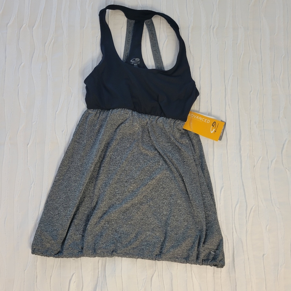 Womens Flowy Racerback Workout Tank with built in sports bra